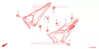 COUVERCLES LATERAUX (1) pour Honda CB1 125 RUEDAS FUNDIDAS 5AG de 2014