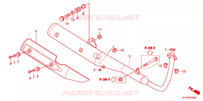 SILENCIEUX D'ECHAPPEMENT (3) Honda MOTO 125 ACE 2013  CGX125SHD