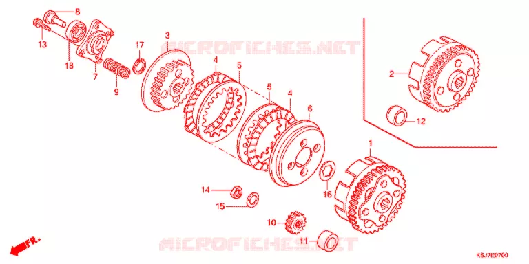EMBRAYAGE Honda MOTO 100 CRF 2012  CRF100FC