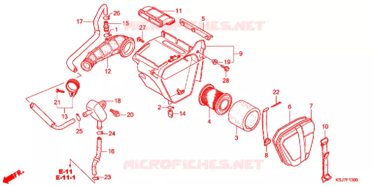 FILTRE A AIR Honda MOTO 100 CRF 2012  CRF100FC