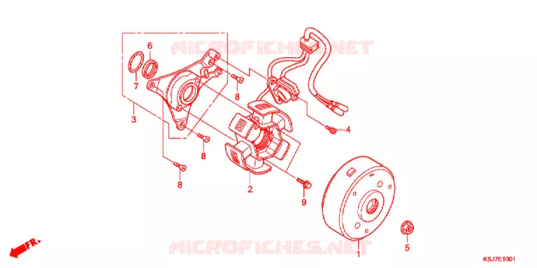 ALTERNATEUR (CRF100F) Honda MOTO 100 CRF 2012  CRF100FC
