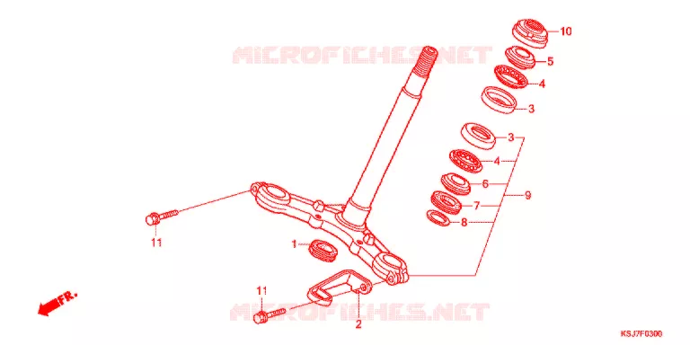 TE DE FOURCHE Honda MOTO 100 CRF 2012  CRF100FC