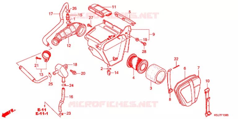 FILTRE A AIR Honda MOTO 100 CRF 2013  CRF100FD