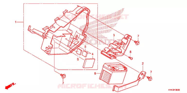 BATTERIE Honda MOTO 110 CRF 2013  CRF110FD
