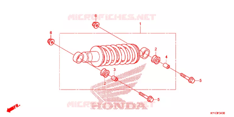 AMORTISSEUR ARRIERE Honda MOTO 110 CRF 2013  CRF110FD