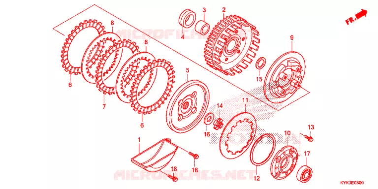 EMBRAYAGE Honda MOTO 110 CRF 2013  CRF110FD