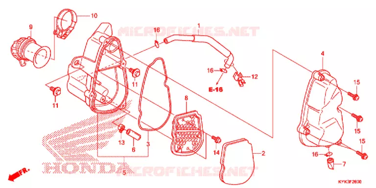FILTRE A AIR Honda MOTO 110 CRF 2013  CRF110FD
