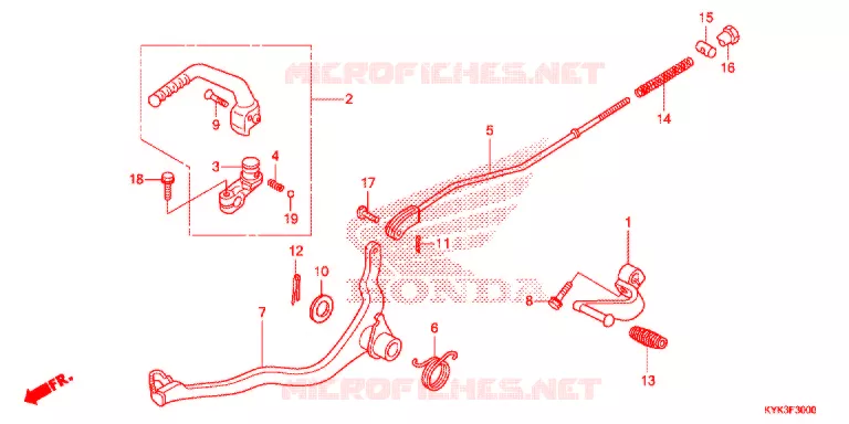 PEDALE - KICK Honda MOTO 110 CRF 2013  CRF110FD