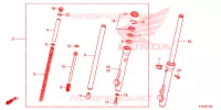 FOURCHE pour Honda CRF 110 de 2014