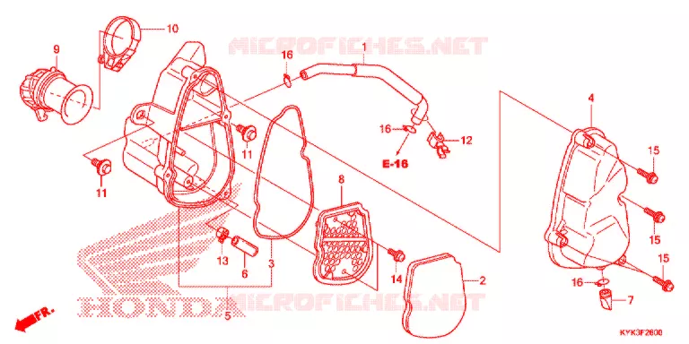 FILTRE A AIR Honda MOTO 110 CRF 2016  CRF110FE
