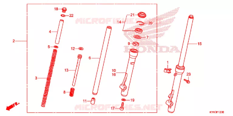 FOURCHE Honda MOTO 110 CRF 2016  CRF110FE