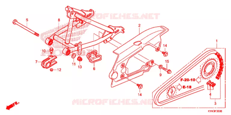 BRAS OSCILLANT Honda MOTO 110 CRF 2016  CRF110FE