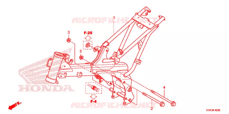 CADRE Honda MOTO 110 CRF 2016  CRF110FE