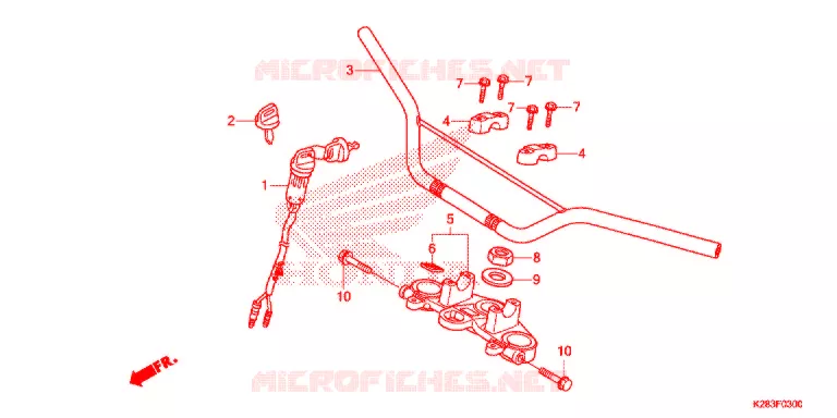 GUIDON Honda MOTO 125 CRF 2014  CRF125FBE