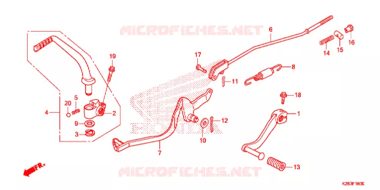 PEDALE Honda MOTO 125 CRF 2017  CRF125FBE