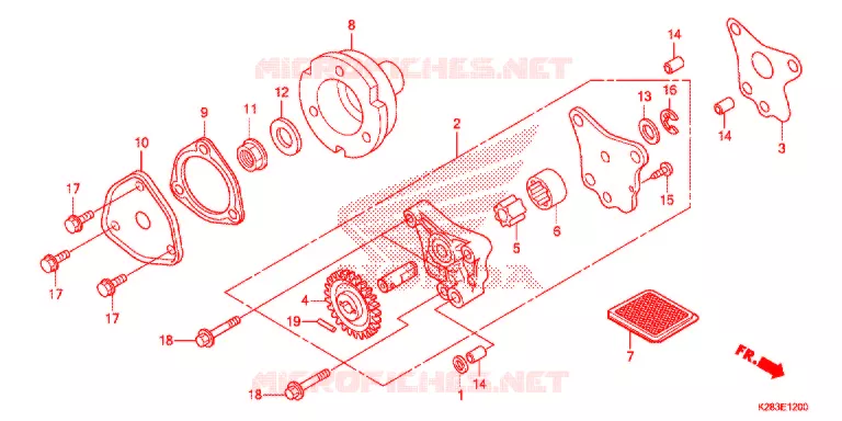POMPE A HUILE Honda MOTO 125 CRF 2017  CRF125FBE