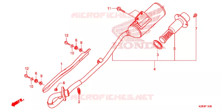 SILENCIEUX D'ECHAPPEMENT Honda MOTO 125 CRF 2016  CRF125FBE