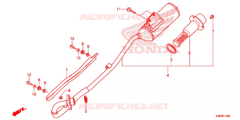 SILENCIEUX D'ECHAPPEMENT Honda MOTO 125 CRF 2015  CRF125FE