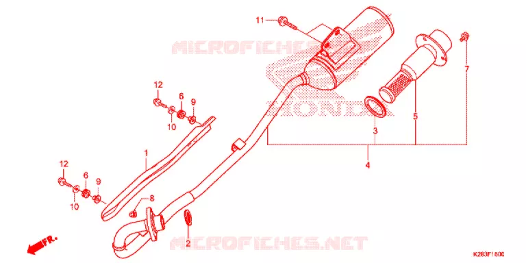 SILENCIEUX D'ECHAPPEMENT Honda MOTO 125 CRF 2015  CRF125FE