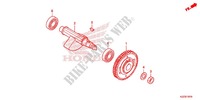 ARBRE DE BALANCIER pour Honda CRF 250 L RED de 2013