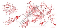 CARTER MOTEUR DROIT pour Honda CRF 250 L RED de 2013