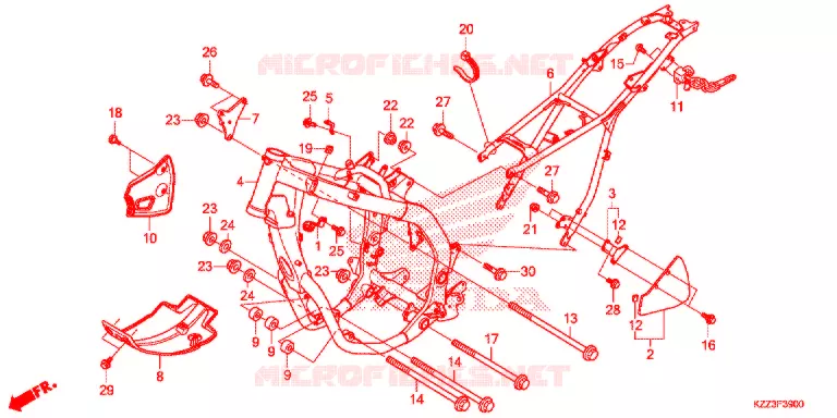 CADRE Honda MOTO 250 CRF 2013  CRF250LD