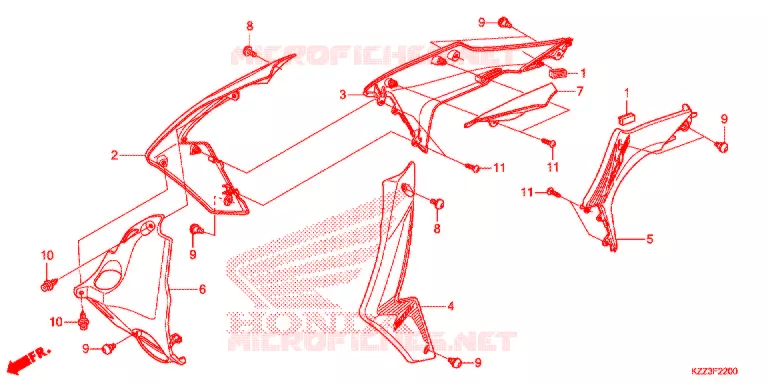 OUIES DE RADIATEUR Honda MOTO 250 CRF 2015  CRF250LD
