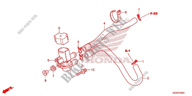 ELECTROVANNE D'INJECTION D'AIR pour Honda CRF 250 L de 2013
