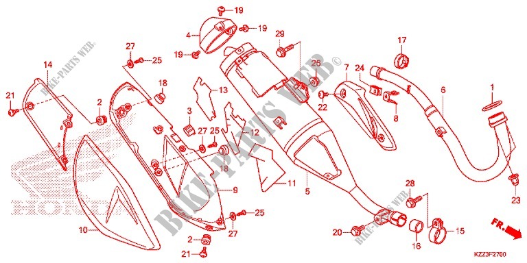 SILENCIEUX D'ECHAPPEMENT pour Honda CRF 250 L de 2013