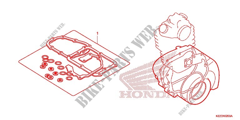 POCHETTE DE JOINTS B pour Honda CRF 250 L RED de 2013