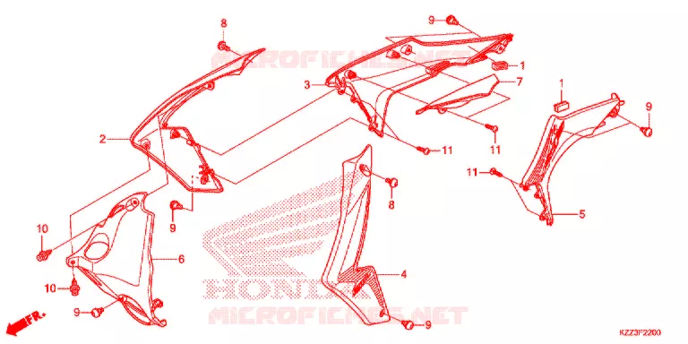 OUIES DE RADIATEUR Honda MOTO 250 CRF 2014  CRF250ME