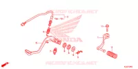 PEDALE pour Honda CRF 250 M RED de 2014