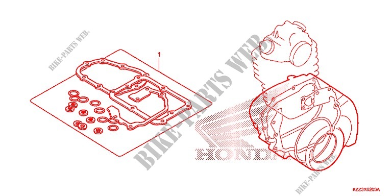 POCHETTE DE JOINTS B pour Honda CRF 250 M RED de 2015
