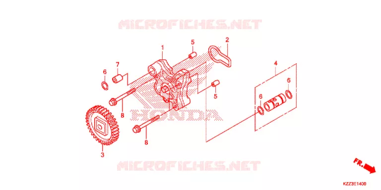 POMPE A HUILE Honda MOTO 250 CRF 2016  CRF250MF