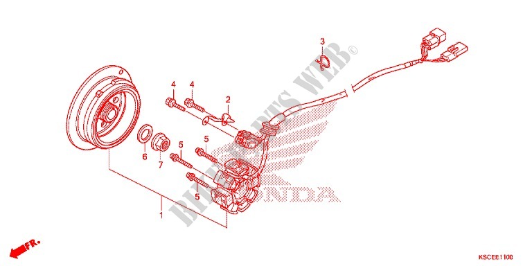 ALTERNATEUR pour Honda CRF 250 X de 2013