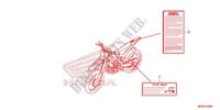 ETIQUETTE DE PRECAUTIONS (U) pour Honda CRF 450 R de 2013