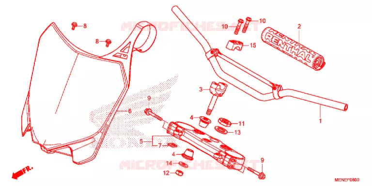 GUIDON - TE DE FOURCHE Honda MOTO 450 CRF 2013  CRF450RD