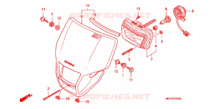 PHARE Honda MOTO 450 CRF 2013  CRF450XD