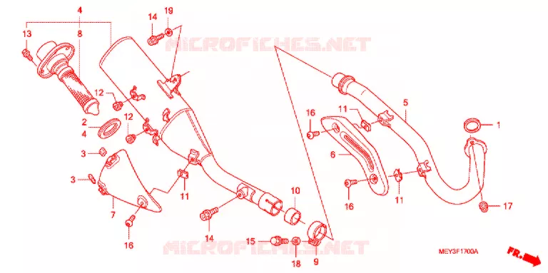 SILENCIEUX D'ECHAPPEMENT Honda MOTO 450 CRF 2013  CRF450XD
