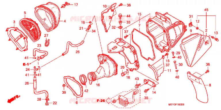 FILTRE A AIR Honda MOTO 450 CRF 2013  CRF450XD