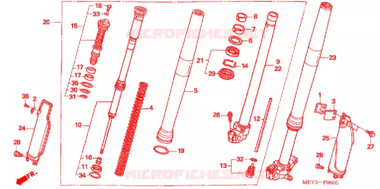 FOURCHE Honda MOTO 450 CRF 2013  CRF450XD