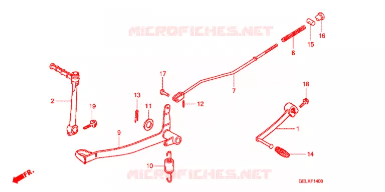 PEDALE DE FREIN - KICK Honda MOTO 50 CRF 2005  CRF50F5
