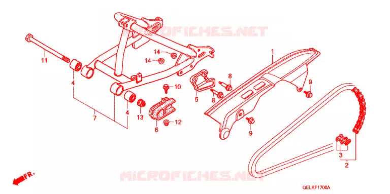 BRAS OSCILLANT Honda MOTO 50 CRF 2006  CRF50F6