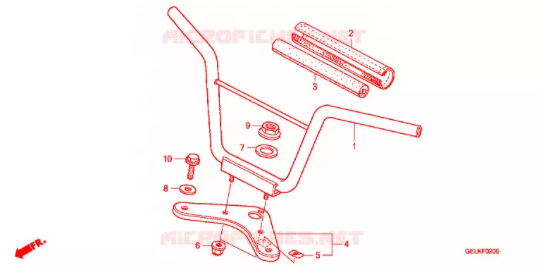 GUIDON - TE DE FOURCHE Honda MOTO 50 CRF 2006  CRF50F6