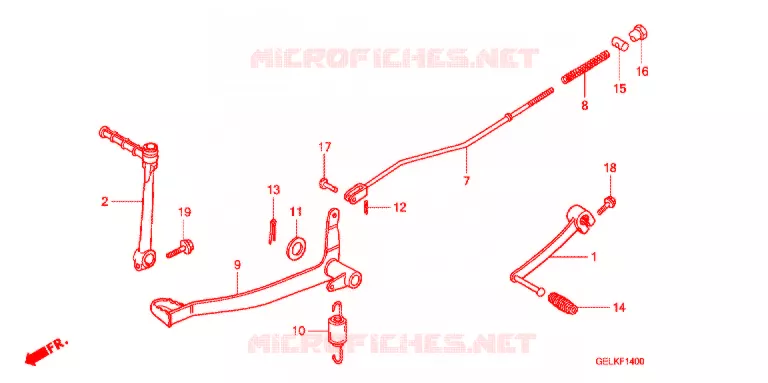 PEDALE DE FREIN - KICK Honda MOTO 50 CRF 2006  CRF50F6