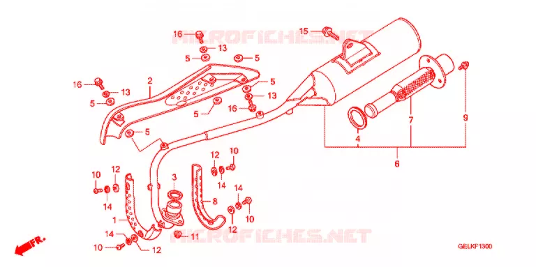 SILENCIEUX D'ECHAPPEMENT Honda MOTO 50 CRF 2006  CRF50F6