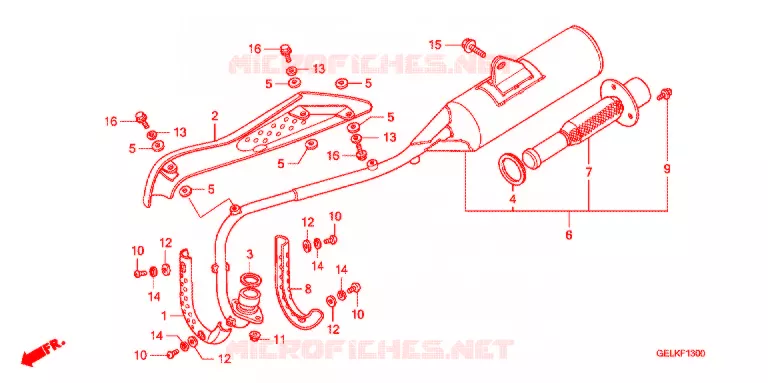 SILENCIEUX D'ECHAPPEMENT Honda MOTO 50 CRF 2011  CRF50FB