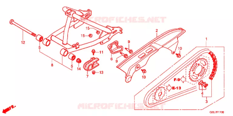 BRAS OSCILLANT (CRF50FC) Honda MOTO 50 CRF 2012  CRF50FC