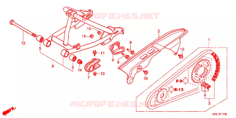 BRAS OSCILLANT (CRF50FC) Honda MOTO 50 CRF 2012  CRF50FC