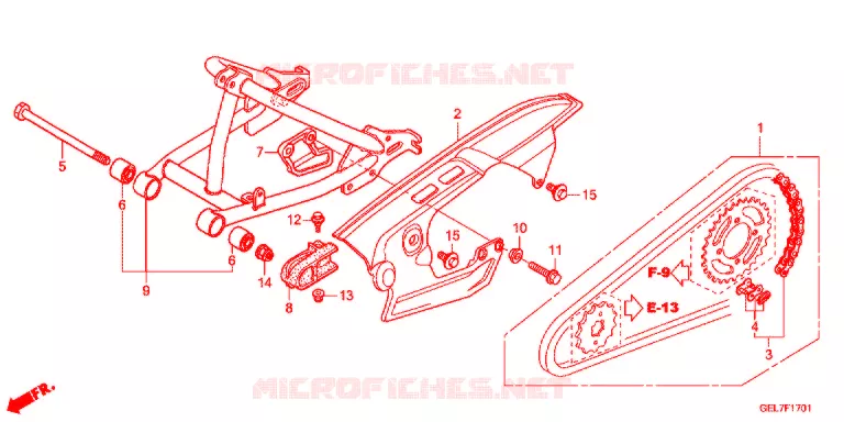 BRAS OSCILLANT (CRF50FD/E) Honda MOTO 50 CRF 2013  CRF50FD